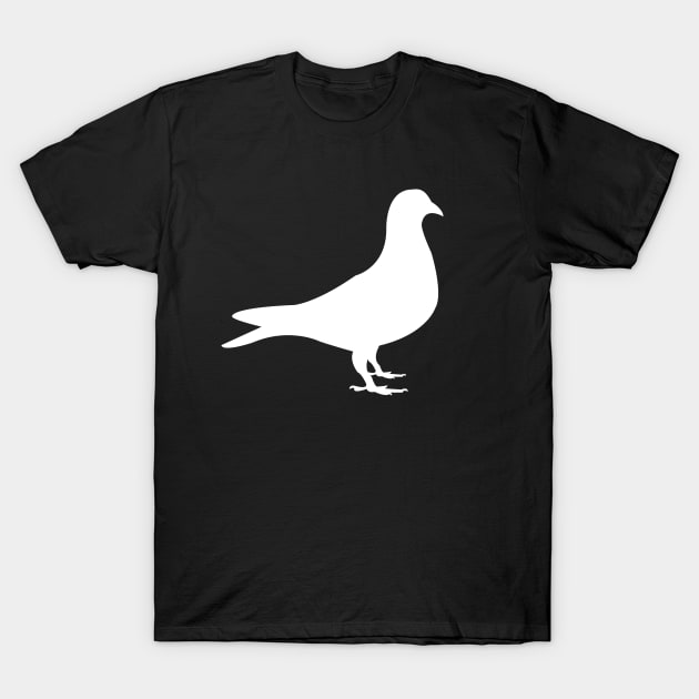 Pigeon Silhouette T-Shirt by KC Happy Shop